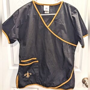 NFL Team Apparel New Orleans Saints Short Sleeve Scrub Shirt